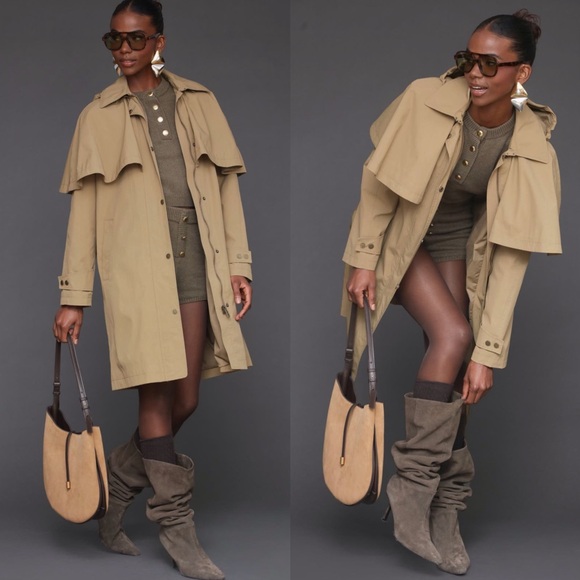 Avec Les Filles hooded cape Raincoat - Picture 2 of 16